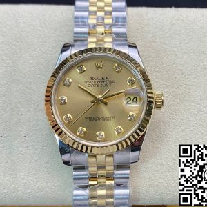 Replica Rolex Datejust M278273-0026 31MM 1:1 Best Edition EW Factory Champagne Dial