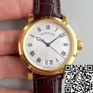 Replica Breguet Marine 5817 5817BA/12/9V8 Mechanical Watches 1:1 Best Edition Swiss ETA517GG Silver Textured Dial