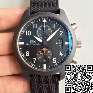Replica IWC Pilot Chronograph IW388001 ZF Factory 1:1 Best Edition Swiss ETA7750 Black Dial