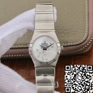 Replica Omega Constellation Quartz Ladies 27mm TW Factory 1:1 Best Edition Swiss Eta Quartz 1376 White Dial