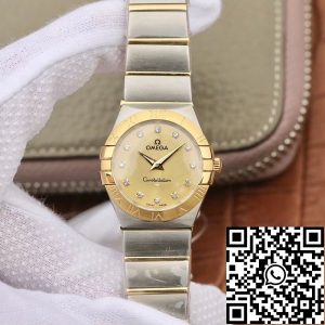 Replica Omega Constellation 27mm Quartz Ladies TW Factory 1:1 Best Edition Swiss Eta Quartz 1376 Gold Dial