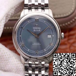 Replica Omega De Ville Prestige 424.10.40.20.03.002 MKS Factory Men Watches 1:1 Best Edition Swiss ETA9015 Blue Dial