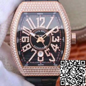 Replica Franck Muller Vanguard V45.SC.DT.D.NBR.CD.5N.NR 1:1 Best Edition Swiss ETA2824-2 rosegold