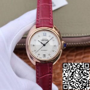 Replica Cle De Cartier Automatic 35mm Ladies WJCL0032 Diamond Markers 1:1 Best Edition Swiss ETA1847