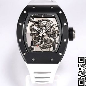 Replica Richard Mille RM-055 1:1 Best Edition BBR Factory Black Ceramic Case