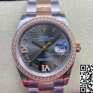 Replica Rolex Datejust M126281RBR-0012 1:1 Best Edition EW Factory Dark Grey Dial