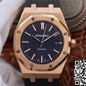 Replica Audemars Piguet Royal Oak 15400 1:1 Best Edition Rose Gold Blue Dial