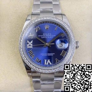 Replica Rolex Datejust M126284RBR 1:1 Best Edition EW Factory Blue Dial