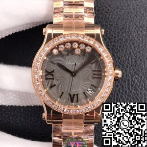 Replica Chopard Happy Diamonds 274808-5015 1:1 Best Edition YF Factory Dark Gray Dial