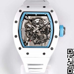 Replica Richard Mille RM-055 1:1 Best Edition BBR Factory White Ceramic Case