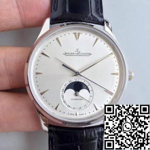 Replica Jaeger-LeCoultre Master Ultra-Thin Q1368420 ZF Factory 1:1 Best Edition Swiss ETA925 Silver Dial Black Leather Strap