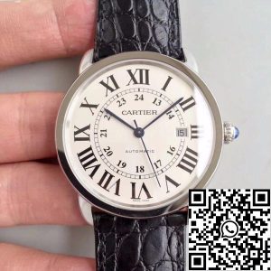 Replica Ronde Solo De Cartier W6701010 ZF Factory Men Watches 1:1 Best Edition Swiss ETA9015 White Dial