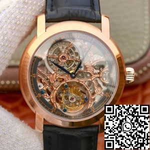 Replica Audemars Piguet JULES 26357PT.ZZ.D028CR.01 1:1 Best Edition Swiss Tourbillon Black Leather Strap