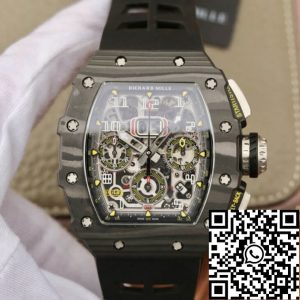 Replica Richard Mille RM11-03 1:1 Best Edition KV Factory Black Carbon Fiber Case