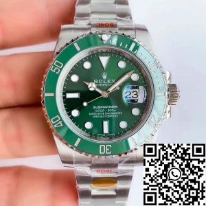 Replica Rolex Submariner 116610LN-97200 Noob Factory V10 1:1 Best Edition Green Dial Swiss ETA3135