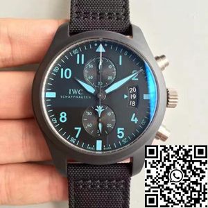 Replica IWC Pilot Chronograph IW388003 ZF Factory 1:1 Best Edition Swiss ETA7750 Black Dial