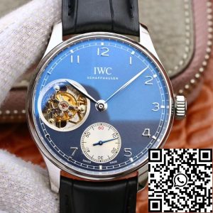 Replica IWC Portuguese Tourbillon IW546302 ZF Factory Men Watches 1:1 Best Edition Swiss Tourbillon Blue Dial