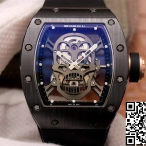 Replica Richard Mille RM052-01 1:1 Best Edition ZF Factory Black Ceramic Grey Skull Dial Swiss Movement