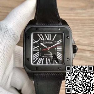 Replica Cartier De Santos 100 WSSA0006 V6 Factory 1:1 Best Edition Swiss ETA2824 Nylon Strap with Double Deployant Clasp