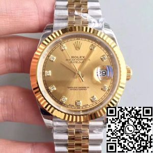 Replica Rolex Datejust II M126333-0012 EW Factory 1:1 Best Edition Swiss ETA3255 Stainless Steel 410L and 18K Yellow Gold Bracelet