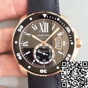 Replica Calibre De Cartier Diver W7100052 JF Factory 1:1 Best Edition Swiss ETA9015
