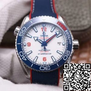 Replica Omega Seamaster Planet Ocean 36th America s Cup Limited Edition 1:1 Best Edition VS Factory White Dial Swiss ETA8900