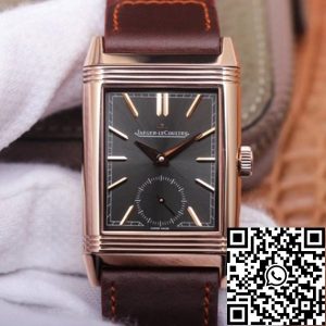 Replica Jaeger LeCoultre Reverso Flip 1:1 Best Edition MG Factory Black Dial Swiss ETA854A/2