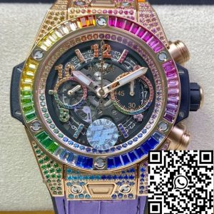 Replica Hublot BIG BANG Unico 411.OX.9910.LR.0999 1:1 Best Edition ZF Factory Rainbow Rose Gold Case