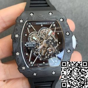 Replica Richard Mille RM035-02 1:1 Best Edition KV Factory Carbon Fiber Black Strap