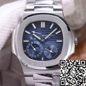 Replica Patek Philippe Nautilus 5712/1A-001 1:1 Best Edition PF Factory Blue Dial Steel Strap Swiss Movement