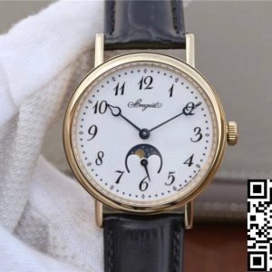 Replica Breguet Classique Moonphase 9087BB/29/964 1:1 Best Edition TW Factory Yellow Gold Case