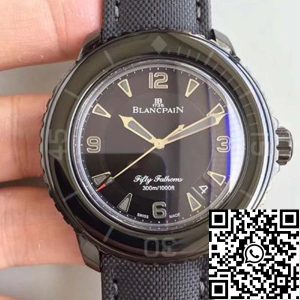 Replica Blancpain Fifty Fathoms 5015-11C30-52 ZF Factory Mechanical Watches 1:1 Best Edition Swiss ETA1315 Black Dial