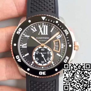 Replica Calibre De Cartier Diver CRW7100055 JF Factory 1:1 Best Edition Swiss ETA9015