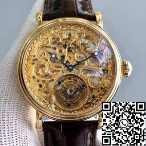 Replica Patek Philippe Tourbillon P83000 1:1 Best Edition Yellow Gold Swiss Tourbillon