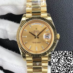Replica Rolex Day Date M228238-0005 1:1 Best Edition EW Factory Champagne Dial