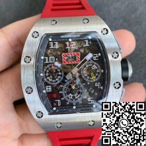 Replica Richard Mille RM011 1:1 Best Edition KV Factory Red Rubber Strap