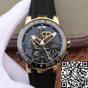 Replica Ulysse Nardin El Toro 322-00-3 18K Rosegold Case All Working GMT Calendar 1:1 Best Edition Swiss UN-32