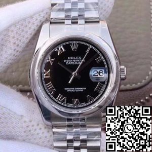Replica Rolex Datejust 36mm 116234 AR Factory 1:1 Best Edition Swiss ETA3135 Black Dial