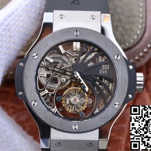 Replica Hublot Big Bang Hollow Tourbillon 1:1 Best Edition Ceramic Bezel Skeleton Dial