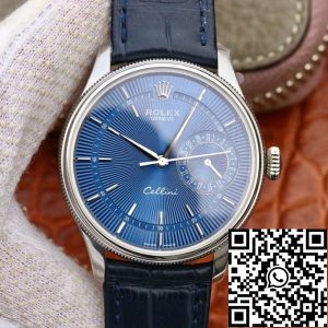 Replica Rolex Celini 50515 MKS Factory Mechanical Watches 1:1 Best Edition Swiss ETA2836 Black Leather Strap