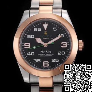 Replica Rolex Air-King 116900 JF Factory 1:1 Best Edition Swiss ETA3131 Rose Gold