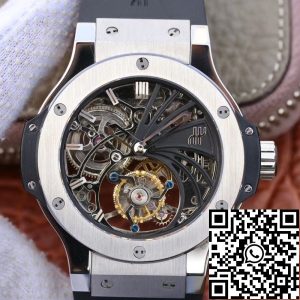 Replica Hublot Big Bang hollow tourbillon Swiss Seagull hand-winding tourbillon movement Skeleton Dial