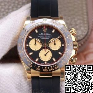 Replica Rolex Daytona M116518LN-0047 1:1 Best Edition Noob Factory Black Dial Swiss ETA4130