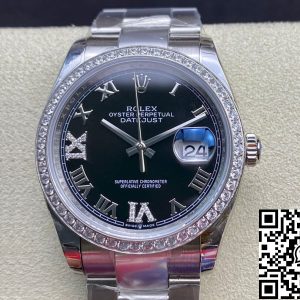 Replica Rolex Datejust 36MM 1:1 Best Edition EW Factory Black Dial