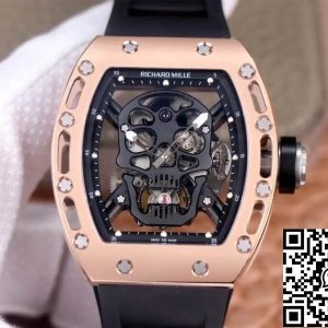 Replica Richard Mille RM52-01 Tourbillon 1:1 Best Edition JB Factory Rose Gold Case