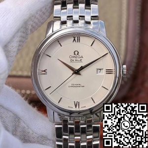 Replica Omega De Ville Prestige 424.10.40.20.02.003 MKS Factory Mechanical Watches 1:1 Best Edition Swiss ETA9015 White Dial