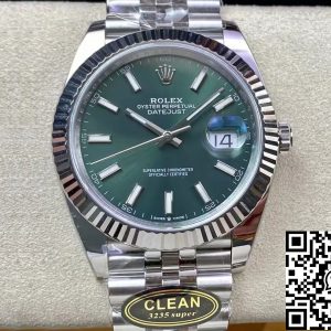 Replica Rolex Datejust M126334-0027 1:1 Best Edition Clean Factory Mint Green Dial