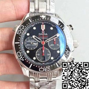 Replica Omega Seamaster Diver 300M Chronograph 212.30.44.50.01.001 Mechanical Watches 1:1 Best Edition Swiss ETA7753 Black Dial