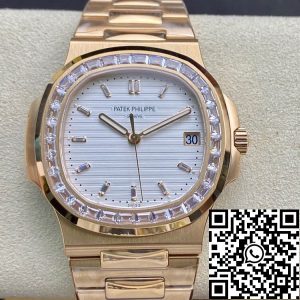 Replica Patek Philippe Nautilus 1:1 Best Edition PPF Factory Rose Gold With Diamonds