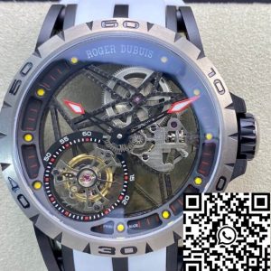 Replica Roger Dubuis Excalibur RDDBEX0549 1:1 Best Edition BBR Factory Tourbillon White Strap